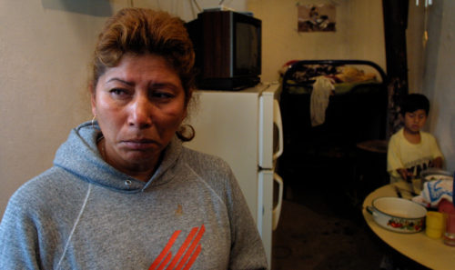 Irma Monreal last saw her 15 year old daughter Esmeralda on October 28, 2001 before she went to work. Nine days later Irma learns on the news that the bodies of eight women are found in an abandoned cotton field. February 20, 2002 photo by Christ Chavez 